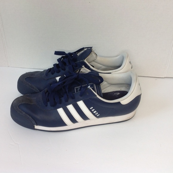 adidas samoa navy blue and white